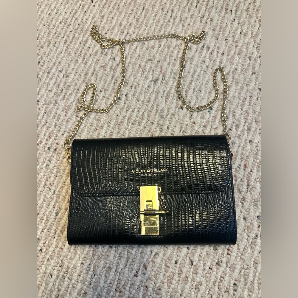 Viola Castellani Women Luxury Italian Leather Crossbody Purse